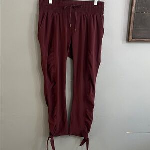 Prana Burgundy Track Pants